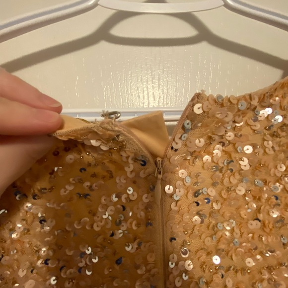 Maya Deluxe - Sequin Formal Dress - Coral/Creamsicle - Size 18 - Picture 9 of 12